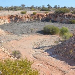 The pit where the road base was quarried