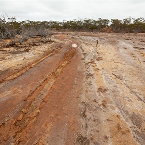 Salt Crusted Road in Lake
