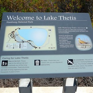 Lake Thetis signage.