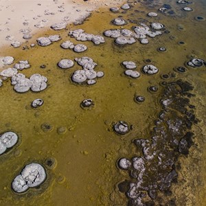 Drone view of stromatolites 