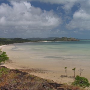 View south along beach