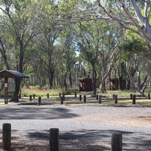 Parking and picnic facilities with toilets