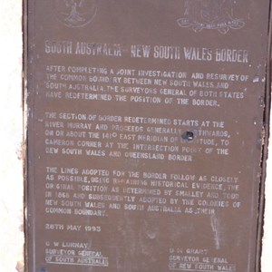 SA-NSW border Monument - Old Renmark Coach Road