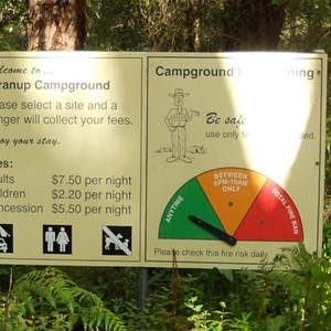 Boranup campground entrance sign
