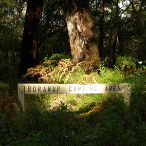 Boranup campground sign
