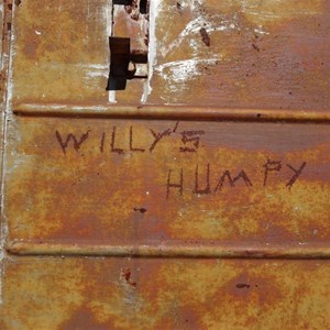 Willy's Humpy on the dog fence