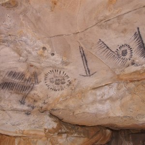 Rock art at Yourambulla Caves