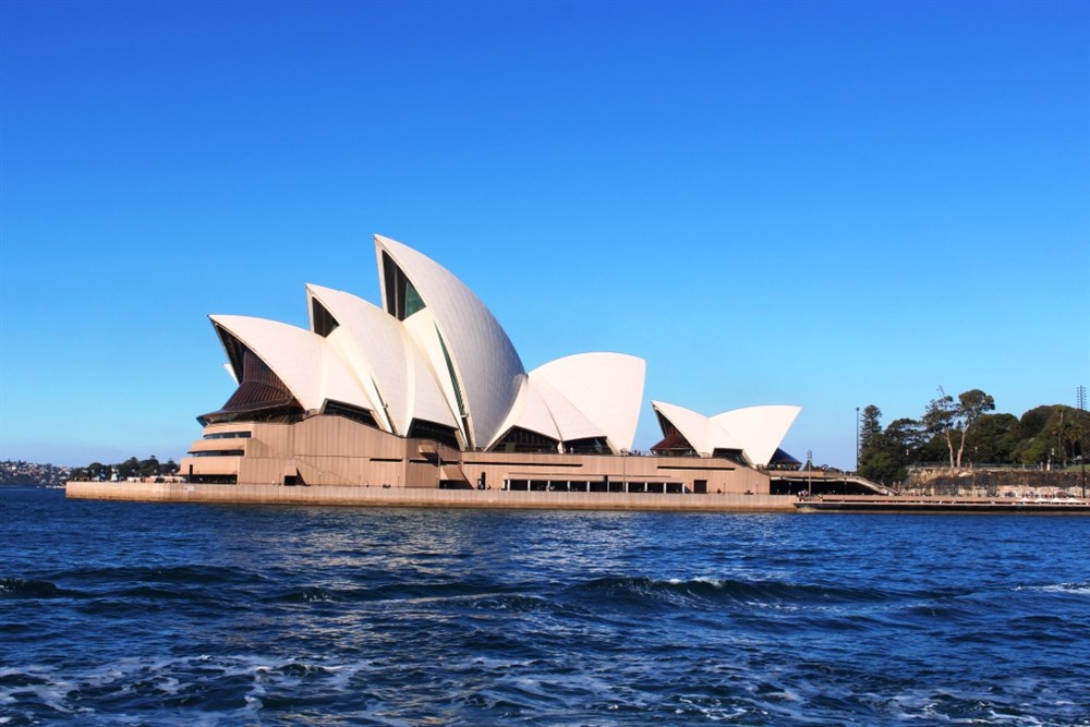 Famous Landmarks: Satellite View of Sydney Opera House, Sydney