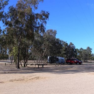View of the camping caravan area