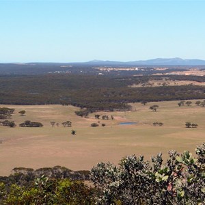 The views to the south from the Lookout near where the track accesses the ridge.