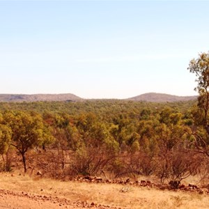 Distant Mountains from Camooweal - Gregory Downs Road