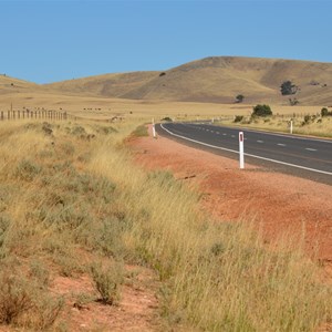 Country at the Goyder's Line sign on the Burra - Morgan Road