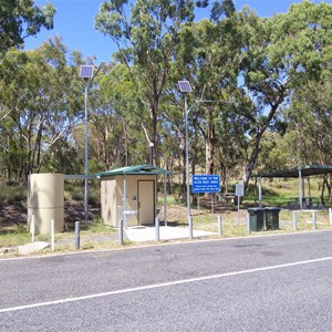 The toilet and one picnic area