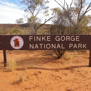 Finke Gorge National Park Boundary Sign