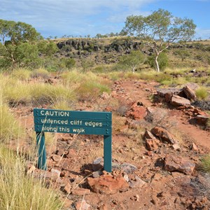 Upper Gorge Walk Caution Sign