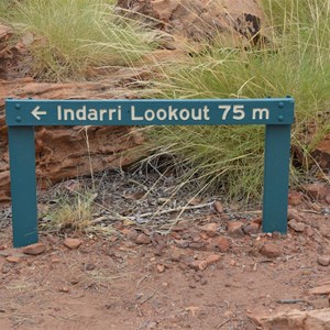 Upper Gorge Walk Track Junction Sign - Indarri Lookout