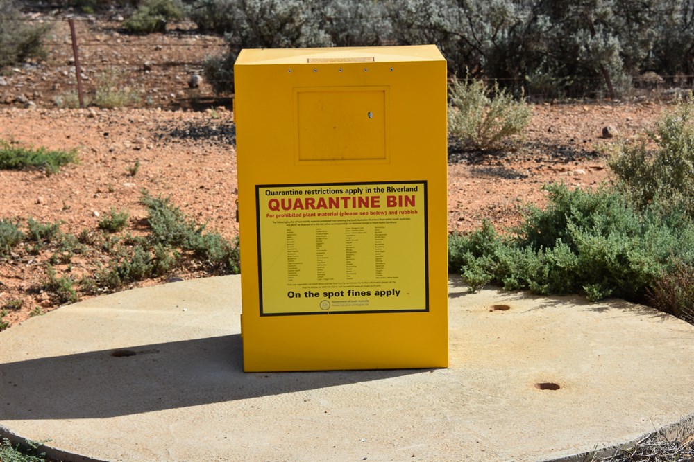 Quarantine Disposal Bin SA ExplorOz Places