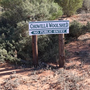Chowilla Woolshed Turn Off - No Public Entry