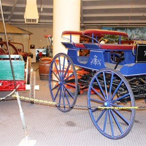 Horse drawn vehicles on dusplay