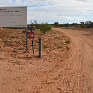 Lake Eyre Information Sign and Barrier