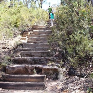 Part of the steps leading to the lookouts