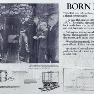 Information sign at the mine
