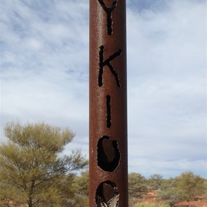 Detail of the "YK100" pole, 19 June 2018