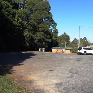 Parking area and toilet block