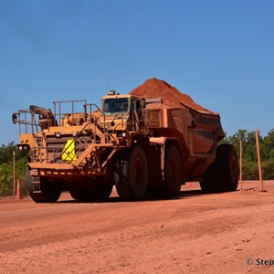 240 Ton of raw Bauxite on its way to the Port of Weipa