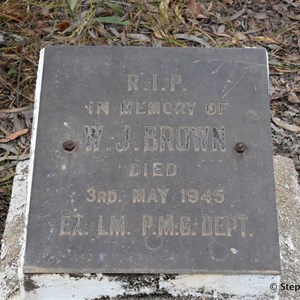 W J Brown Grave 