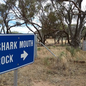 Shark Mouth Rock sign