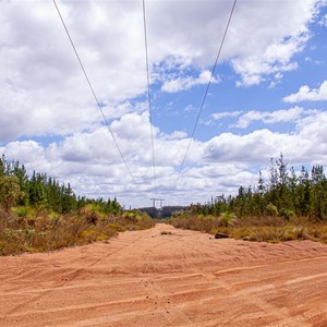 Junction of Asendon Rd & Powerline service track