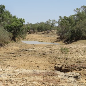 Rocky riverbed downstream