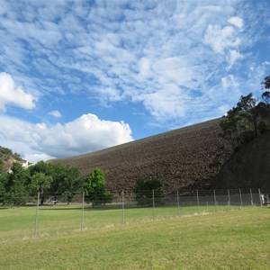 Dam wall from Brandy Mary's Park