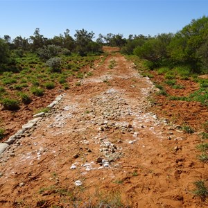 Remnants of the cobbled road near Davis Creek, Ullawarra Road