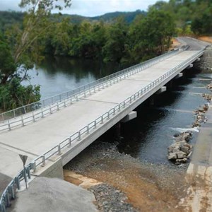 New bridge sits 3.5m above the old causeway
