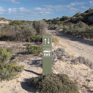 Track to beach is soft sand