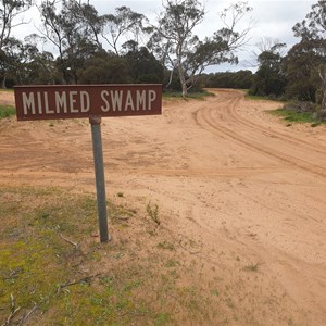 Western Boundary sign of Milmed Swamp