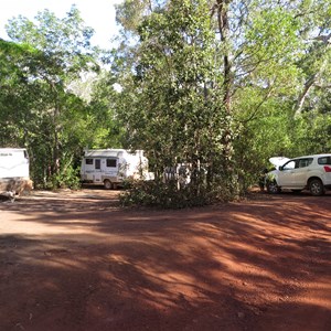 Crowded campsite on southside