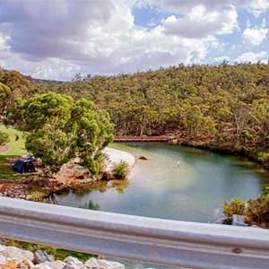View of lower pipehead dam & picnic area