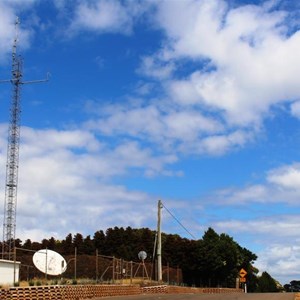 Radio towers at the lookout on Table Cape