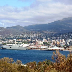Hobart city and water front