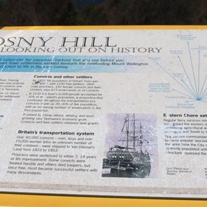 Information signs at Rosney Hill Lookout