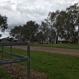 View from the yards toward the visitor information centre