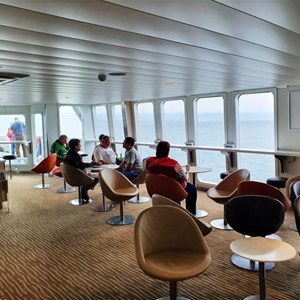 Lounge area on the ferry