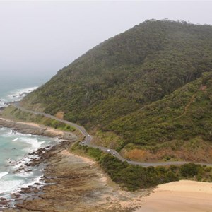 The Great Ocean Road south west of Lorne