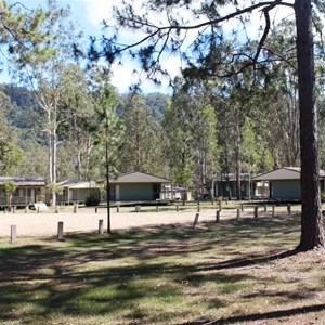 Cabin accommodation at the canoe centre