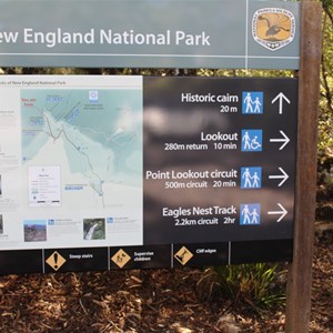 Information sign at the summit