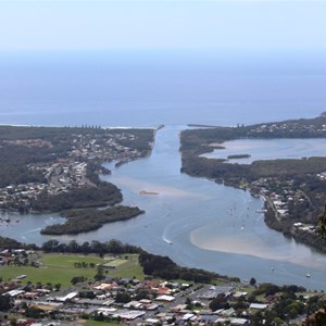 The mouth of the Camden Haven River from the North Brother lookout