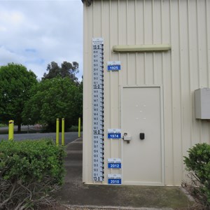 Fire station flood gauge